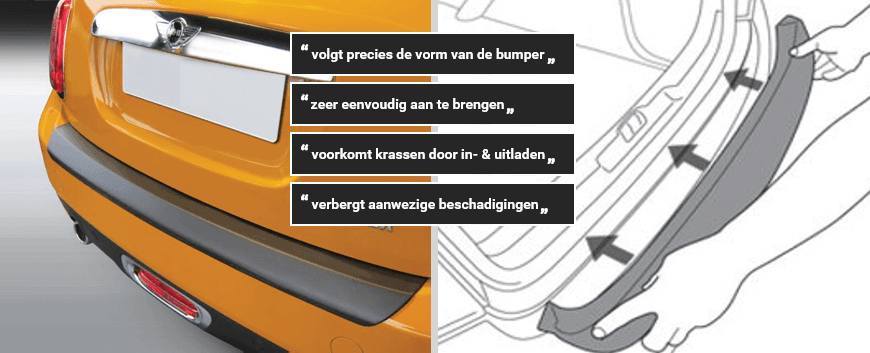 <div class="caption"><font size=5><small><small><small><font size=8> </font>...<b>bumperprotect</b> is <b>3d gevormd</b> en past precies bij de vorm van uw achterbumper<font size=8> </font><br><br></font></div>
